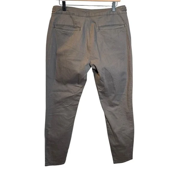 Arne Mens Slim Fit Side Adjuster Trousers Taupe Grey Stretch Cotton Pants 34R - Picture 5 of 10